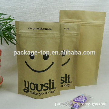 8oz /12oz /16oz double wall craft paper box bag/box packaging bag with zipper